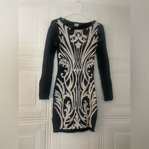 Black & White Sweater Dress - XS